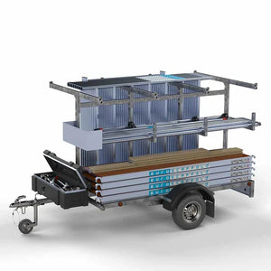 Steigeraanhanger met steiger combinatie