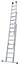 Driedelige ladder 3x8 Maxall recht met stabiliteitsbalk | werkhoogte 5,75 m.