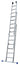 Driedelige ladder 3x12 Maxall recht met stabiliteitsbalk | werkhoogte 8,75 m.