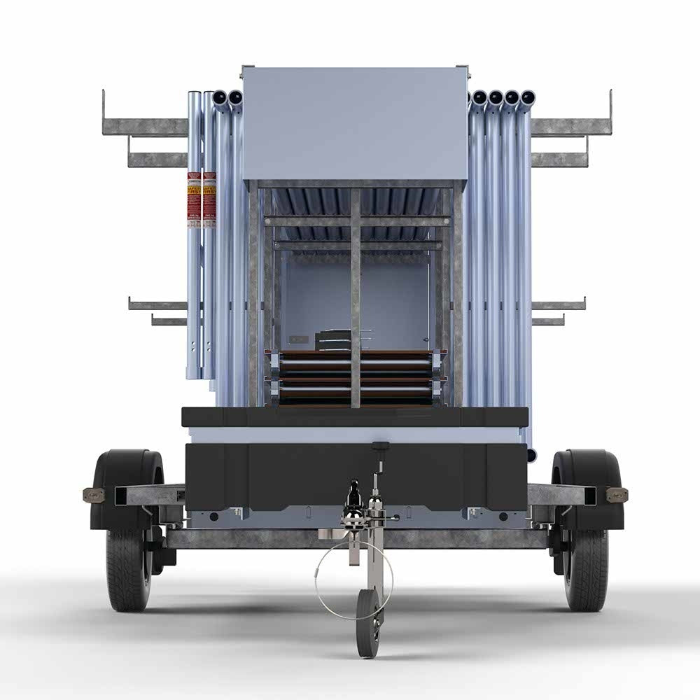 Steigeraanhanger afsluitbaar 305 + Rolsteiger Basis 90 x 305 x 6,2 m ...