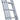 Driedelige ladder 3x14 Maxall recht met stabiliteitsbalk | werkhoogte 10,0 m.