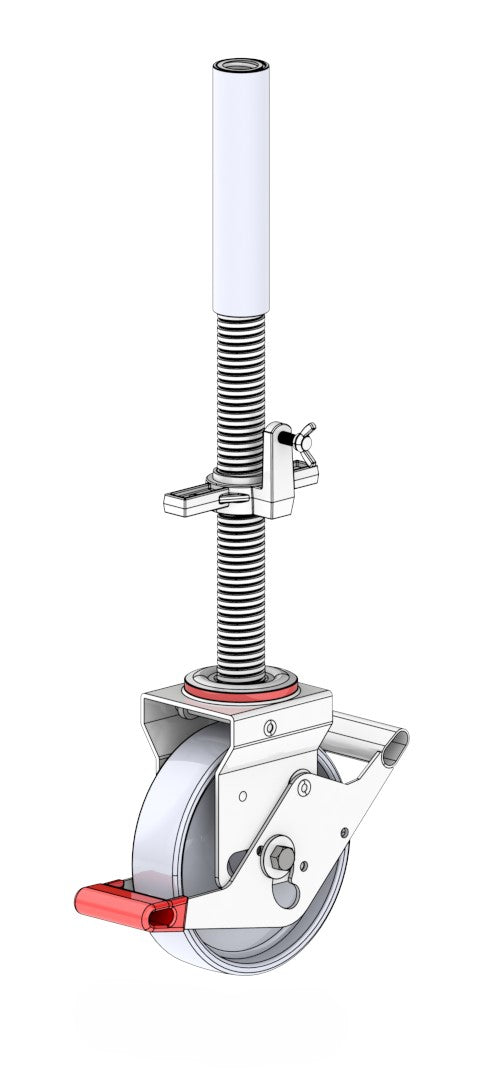 Nylon steigerwiel met stalen spindel